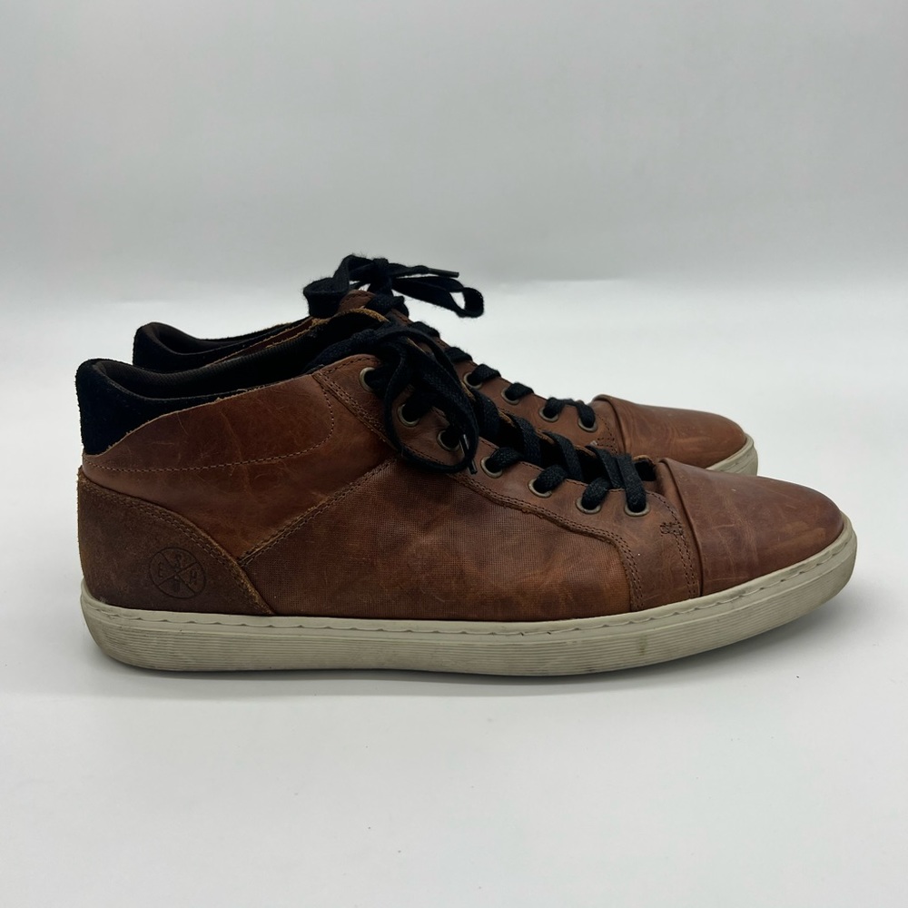 Bull Boxer Brown Leather High Top Sneakers - Picture 4 of 9